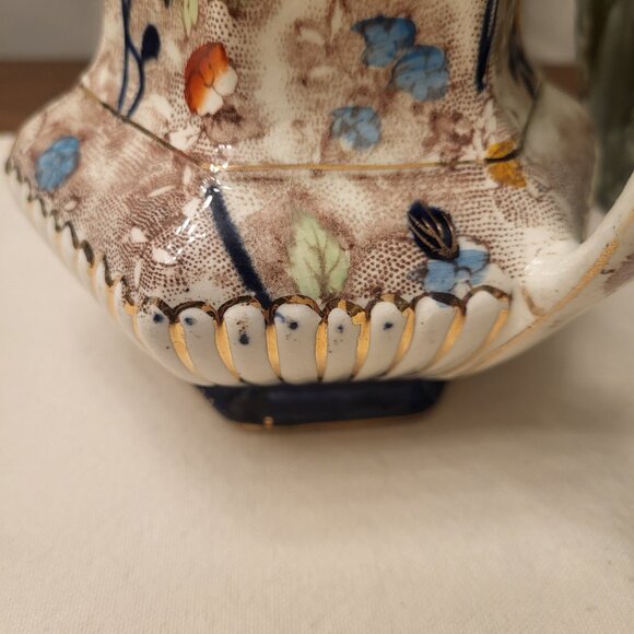 Victorian Era Keeling Staffordshire Losol Ware Jug Pitcher - Picture 8 of 10